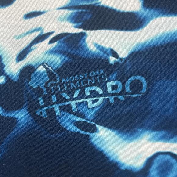 Huk Performance Fishing Shirt Mens Medium Blue Mossy Oak Hydro Long Sleeve UPF - Picture 5 of 10